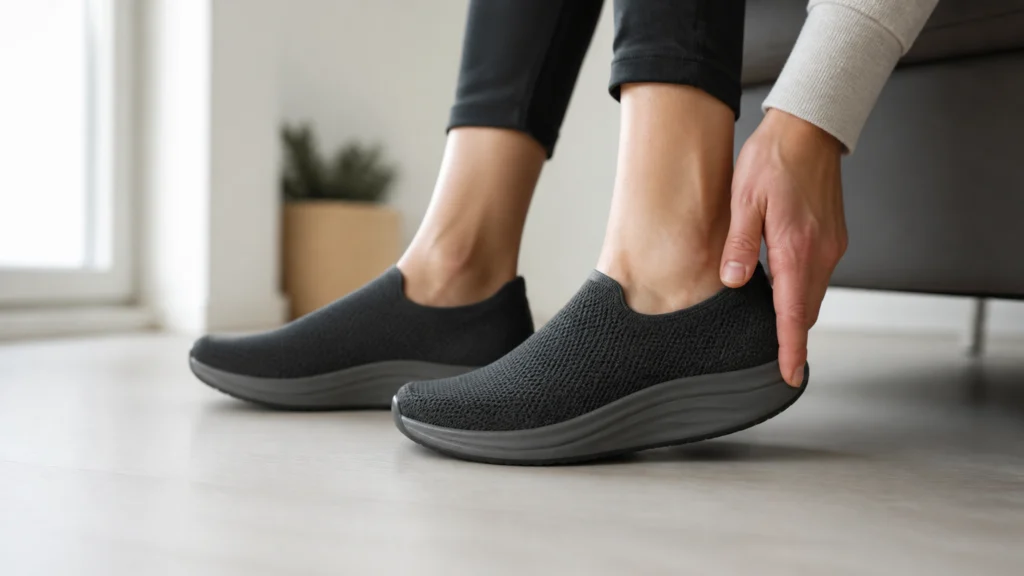 Illustration éditoriale pour l’article « Chaussures à bascule : soulager votre épine calcanéenne »