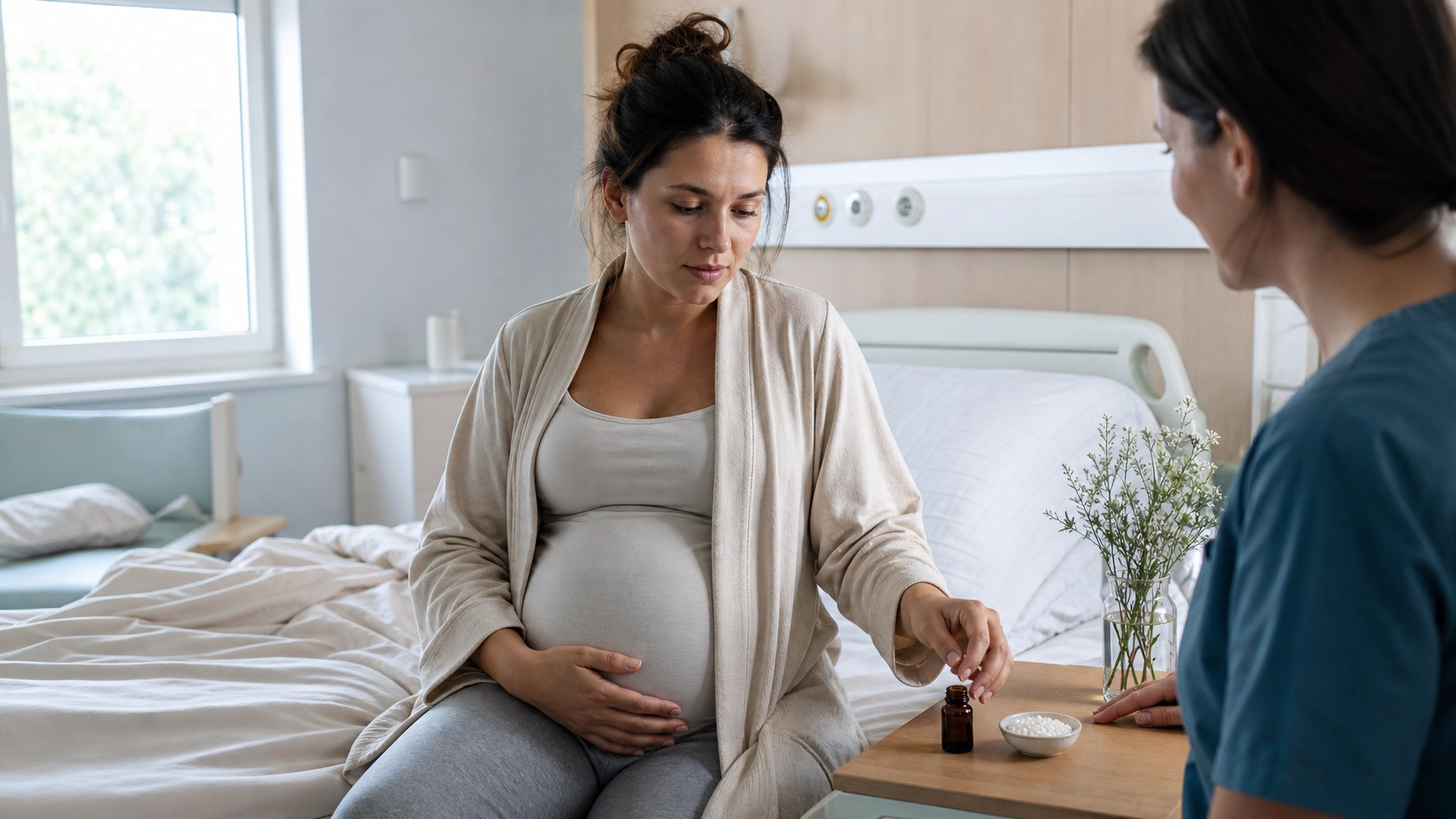 Illustration éditoriale pour l’article « Homéopathie et accouchement : votre alliée pour le jour J »