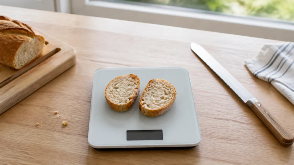 Illustration éditoriale pour l’article « Calories pour 50g de pain : tout savoir sur votre portion »